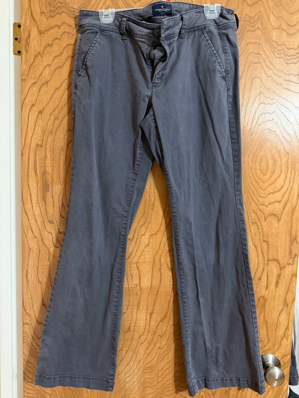 American Eagle Outfitters Muted Navy  Kick Boot Cut Pants, 10 regular